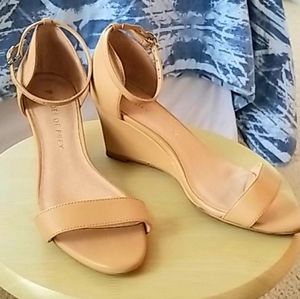 EUC Shoes of Prey Ankle Strap Wedge Sandals